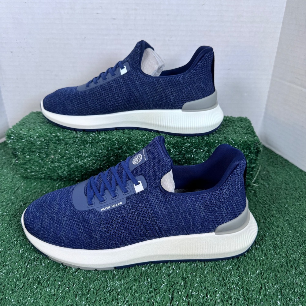 Peter Millar‎ Hyperlight Apollo Navy Blue Knit Athletic Womens Shoes Size 8